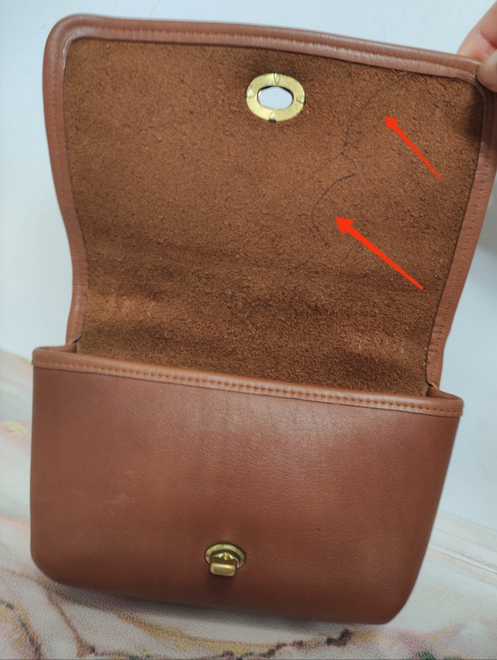 Vintage Coach Casino Bag 9924 British Tan NO STRAP - Picture 11 of 13